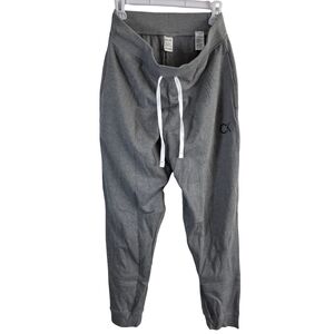 Calvin Klein Casual Women's Size M Grey Sweatpants with Adjustable Drawstring.